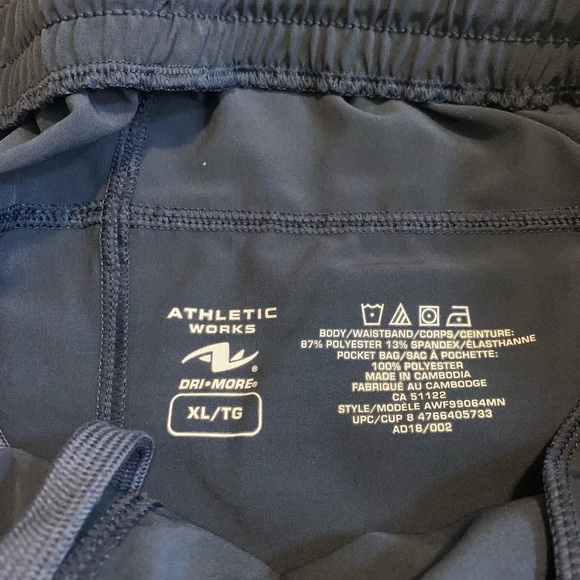 Athletic Works XL/TG Dri-More Navy Blue Activewear Pants - Picture 3 of 6